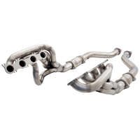 Headers w/Twin Metallic Cats, Non-Polished Stainless (Mustang GT 15+ Fastback)